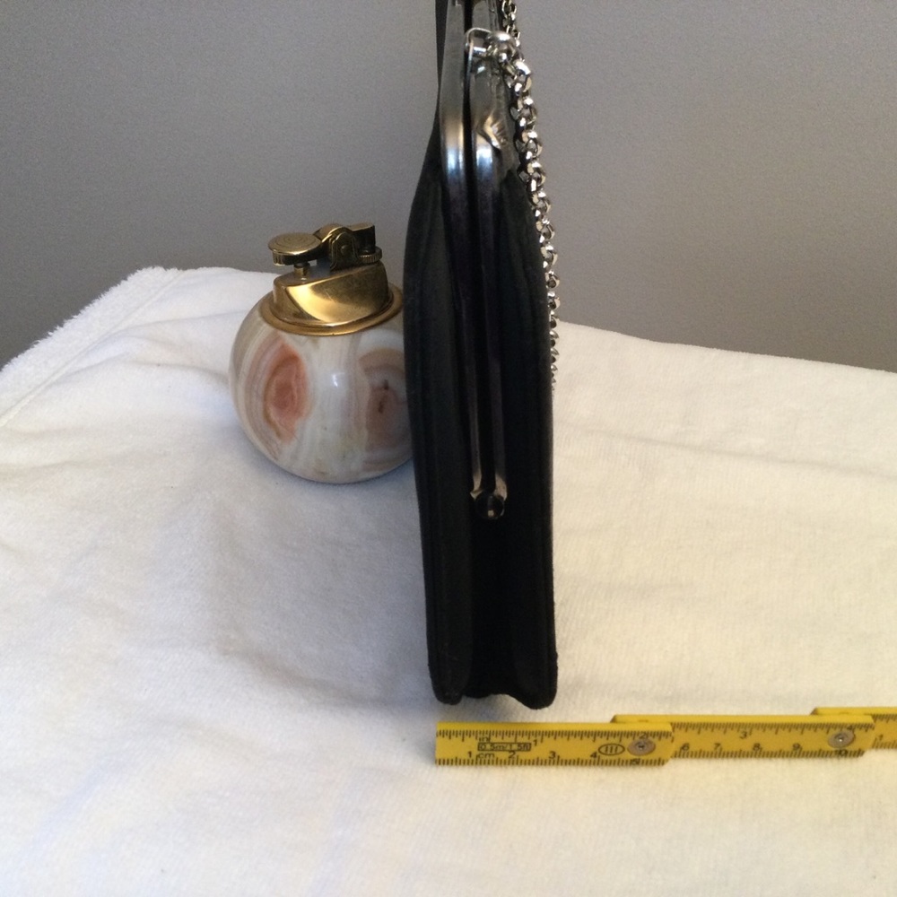 Vintage La Marquise Matte Black Evening Clutch - Picture 8 of 11